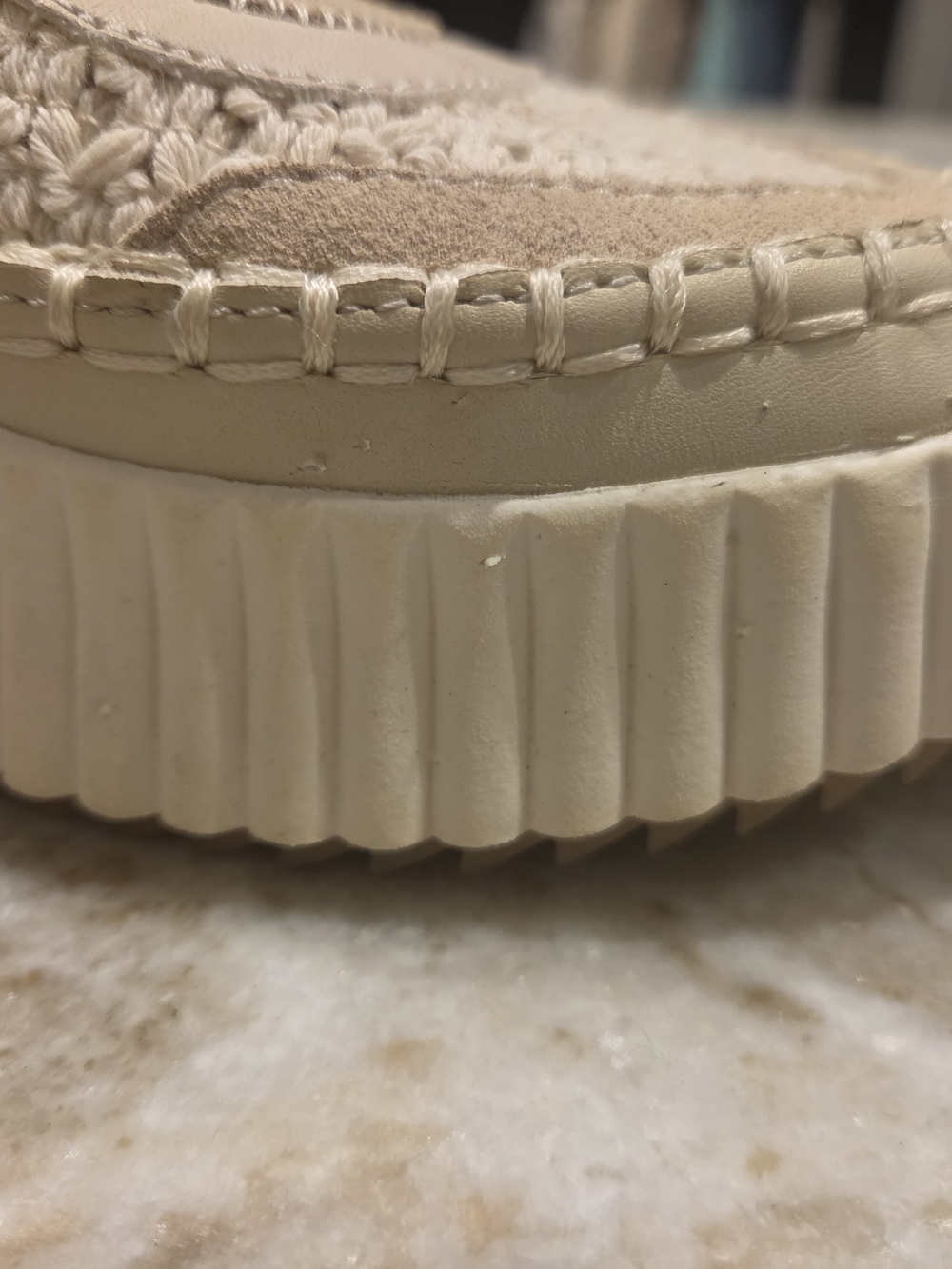 Dolce Vita Women's Cream Woven Platform Sneakers - Picture 5 of 9